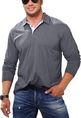 Vīriešu polo krekls Cooleep, tumši pelēks cena un informācija | Vīriešu T-krekli | 220.lv