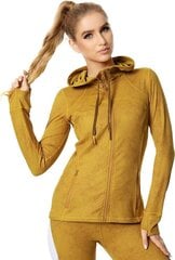 Sieviešu sporta džemperis Queenieke, zelta krāsā cena un informācija | Jakas sievietēm | 220.lv