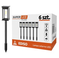 Saules lampa SuperLed, melna, 55 cm, 6 gab. cena un informācija | Āra apgaismojums | 220.lv