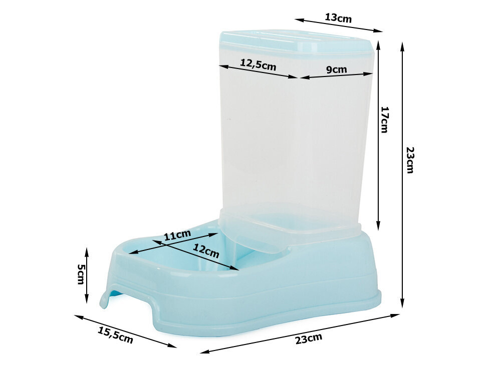 Barošanas bļoda suņiem un kaķiem ar dozatoru цена и информация | Bļodas, kastes pārtikas | 220.lv