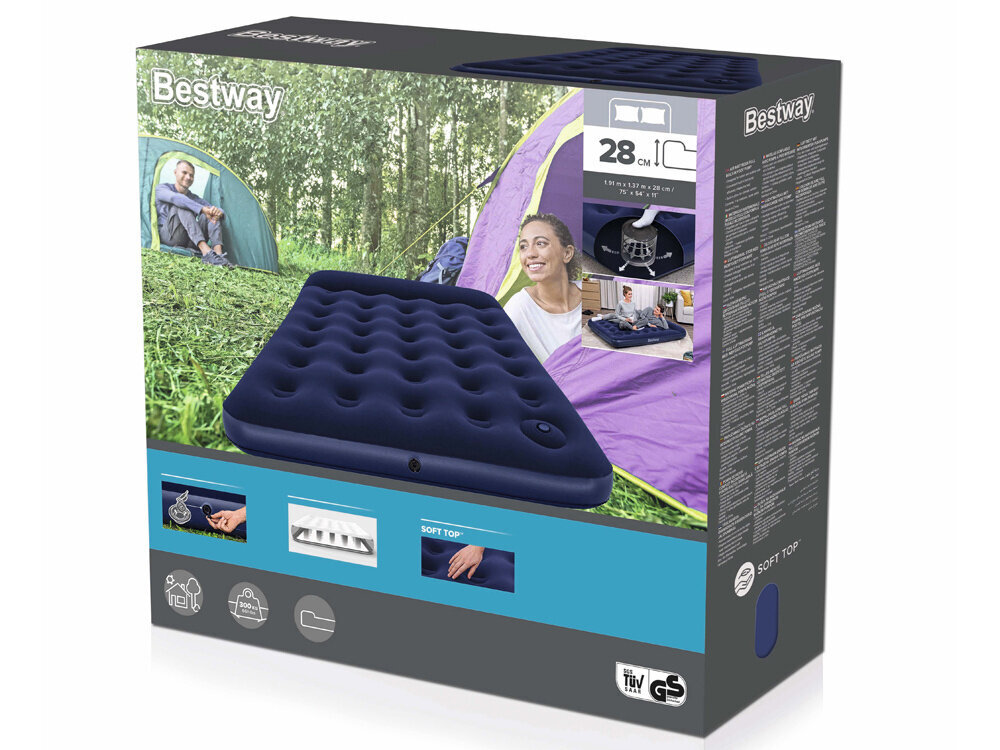 Gaisa matracis Bestway Air Mattress Full, 191x137x28 cm cena un informācija | Piepūšamie matrači un mēbeles | 220.lv