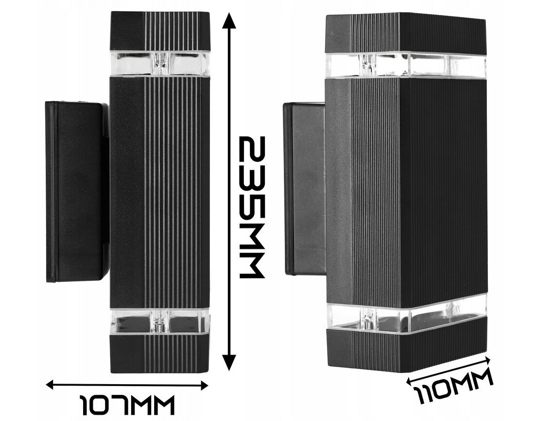 Āra sienas apgaismojums SmartLED , melna cena un informācija | Āra apgaismojums | 220.lv