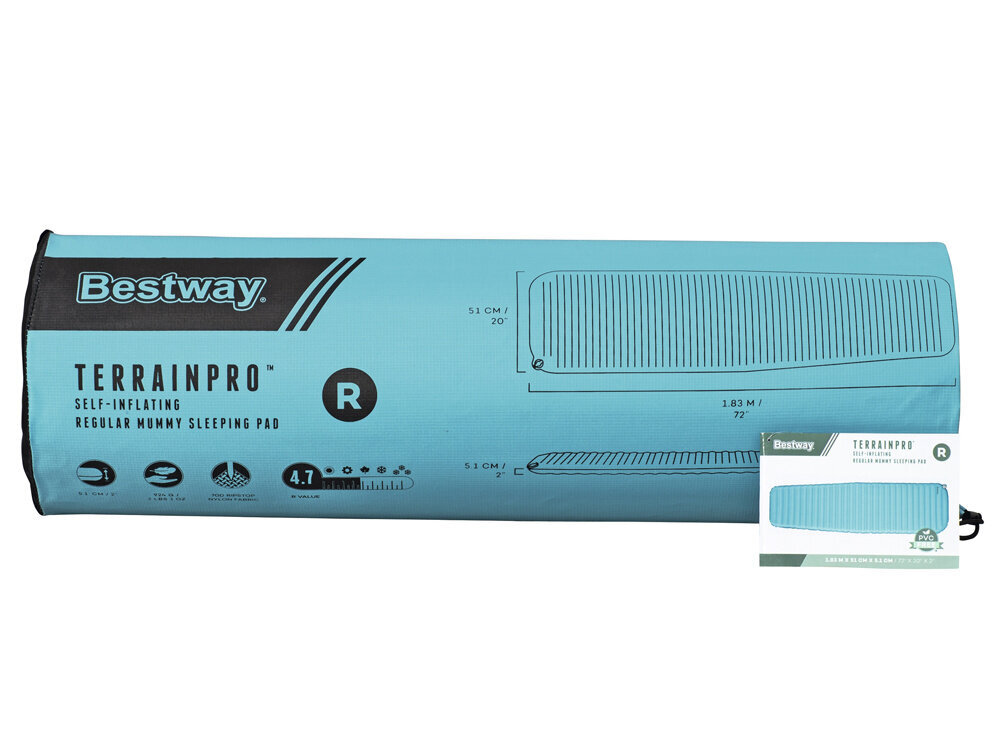 Pašpiepūšamais matracis Bestway TerrainPro, 183x51 cm cena un informācija | Piepūšamie matrači un mēbeles | 220.lv