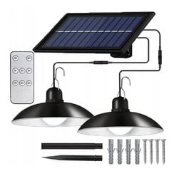 Lampa ar saules akumulatora, melns cena un informācija | Āra apgaismojums | 220.lv