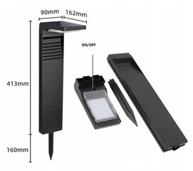 Столб освещения на солнечных батареях Ecolight LED SSO-2 черный 57,3 см цена и информация | Уличное освещение | 220.lv