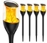 Lampa ar saules bateriju SuperLED, melna, 65 cm, 4 gab. цена и информация | Āra apgaismojums | 220.lv
