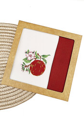 Комплект вафельных полотенец с вышивкой RED APPLE, красный/белый цена и информация | Кухонные полотенца, рукавицы, фартуки | 220.lv
