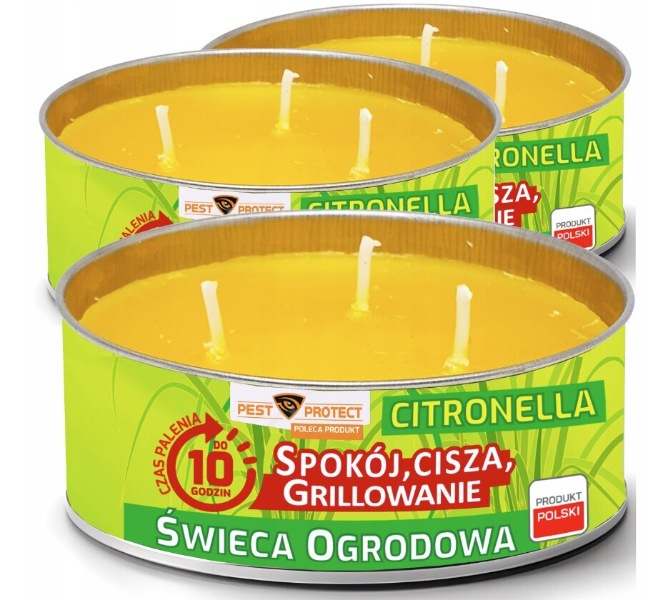 Svece pret odiem un mušām Pogromcy Komarów, 0,2 kg 380 ml cena un informācija | Līdzekļi pret odiem un ērcēm | 220.lv