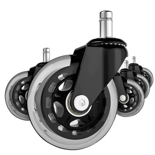 Gumijas riteņi biroja krēslam cena un informācija | Mēbeļu riteņi | 220.lv