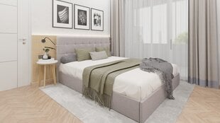 Gulta Cordelia ar matraci 2 XL, 160x200cm, pelēka цена и информация | Кровати | 220.lv