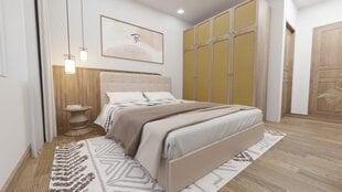 Gulta Cordelia ar matraci 2 XL, 140x200cm, bēša цена и информация | Кровати | 220.lv