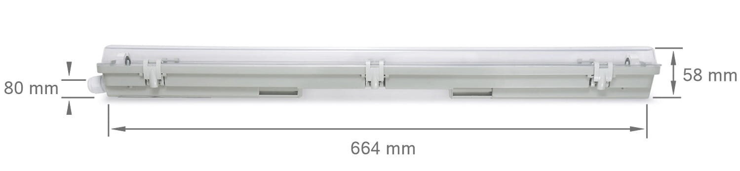 Koloreno hermētisks gaismeklis LED T8 цена и информация | Griestu lampas | 220.lv