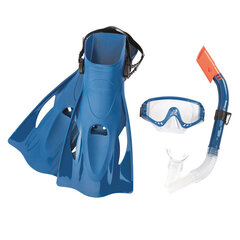 Набор для дайвинга Bestway Meridian Snorkel, 3 части, синий цена и информация | Наборы для подводного плавания | 220.lv