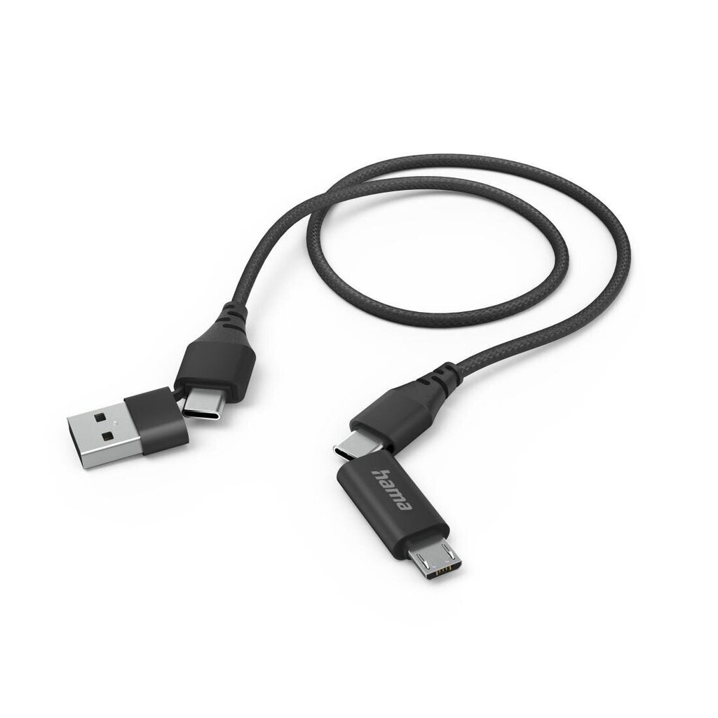 Hama USB-C/USB-A/USB-C/mikro USB, 1.5 m cena un informācija | Kabeļi un vadi | 220.lv