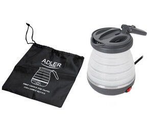 Adler AD 1279 Czajnik turystyczny składany podróżny silikonowy 0,6L 750W цена и информация | Электрочайники | 220.lv