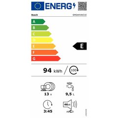 Bosch SMS4HVW31E цена и информация | Посудомоечные машины | 220.lv