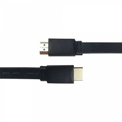 Deltaco, Flat High Speed su Ethernet HDMI, 4K UHD, 1 m цена и информация | Кабели и провода | 220.lv