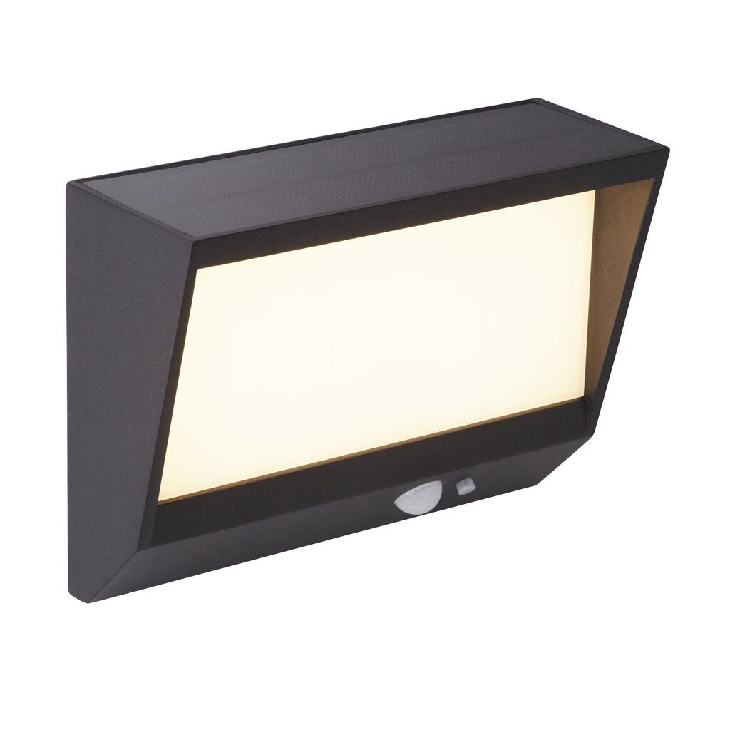 Āra sienas lampa Searchlight Solar, melna, 1 gab. cena un informācija | Āra apgaismojums | 220.lv