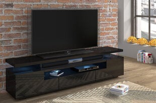 TV galds, melns, LED cena un informācija | TV galdiņi | 220.lv