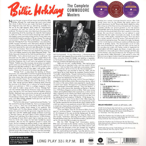 Vinila plate Billie Holiday The Complete Commodore Masters цена и информация | Vinila plates, CD, DVD | 220.lv