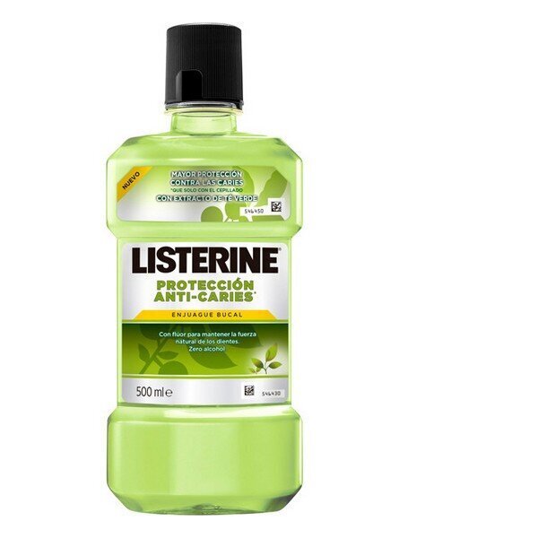 Mutes skalojamais līdzeklis Listerine Zero Anti-Cavies Protection, Green Tea, 500 ml cena un informācija | Zobu pastas, birstes | 220.lv