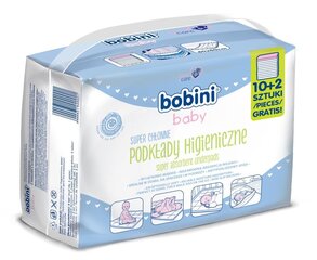 Гигиенические подстилки для младенцев и детей Bobini Baby, 60х60 см, 12 шт цена и информация |  Одноразовые пеленки и влажные салфетки | 220.lv