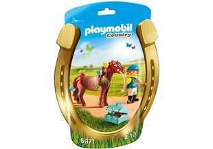 6971 PLAYMOBIL® Country Collectable Groomer with Butterfly Pony cena un informācija | Konstruktori | 220.lv