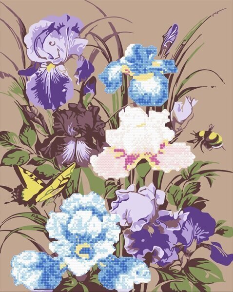 Dimanta mozaīkas komplekts Centrum, Irises,400x500mm цена и информация | Dimantu mozaīkas | 220.lv