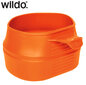 Salokāmā ceļojumu krūze Wildo, oranža, 9,5 x 7 x 2,5 cm cena un informācija | Ugunskura katli, trauki un galda piederumi  | 220.lv