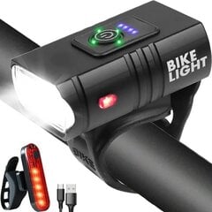 Velosipēda apgaismojuma komplekts Bike Light, melna cena un informācija | Velo lukturi un atstarotāji | 220.lv