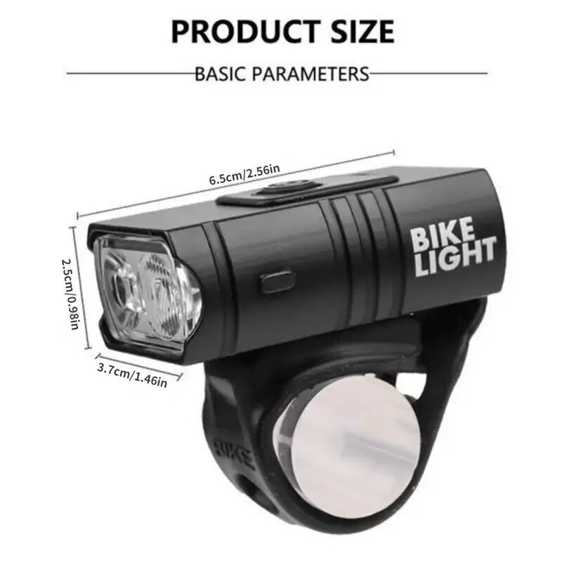 Velosipēda apgaismojuma komplekts Bike Light, melna цена и информация | Velo lukturi un atstarotāji | 220.lv