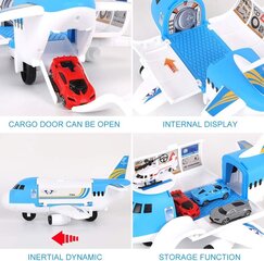 Saliekamā lidmašīnu ar autostāvvietu Peng Lebao, balta cena un informācija | Rotaļlietas zēniem | 220.lv