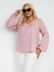 Блузка больших размеров для женщин Liza, розовая цена и информация | Женские блузки, рубашки | 220.lv