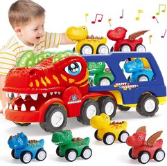 Rotaļu komplekts, Dinozaurs ar mašīnām cena un informācija | Rotaļlietas zēniem | 220.lv