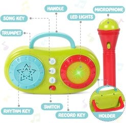 Bērnu karaoke mikrofons ar balss maiņas efektiem cena un informācija | Attīstošās rotaļlietas | 220.lv