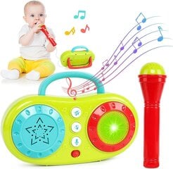 Bērnu karaoke mikrofons ar balss maiņas efektiem cena un informācija | Attīstošās rotaļlietas | 220.lv