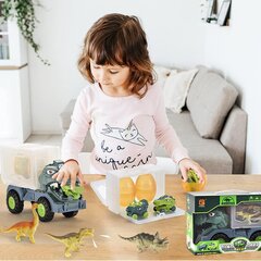 Rotaļu kravas mašīna ar dinozauriem Dino Cars, pelēks cena un informācija | Rotaļlietas zēniem | 220.lv