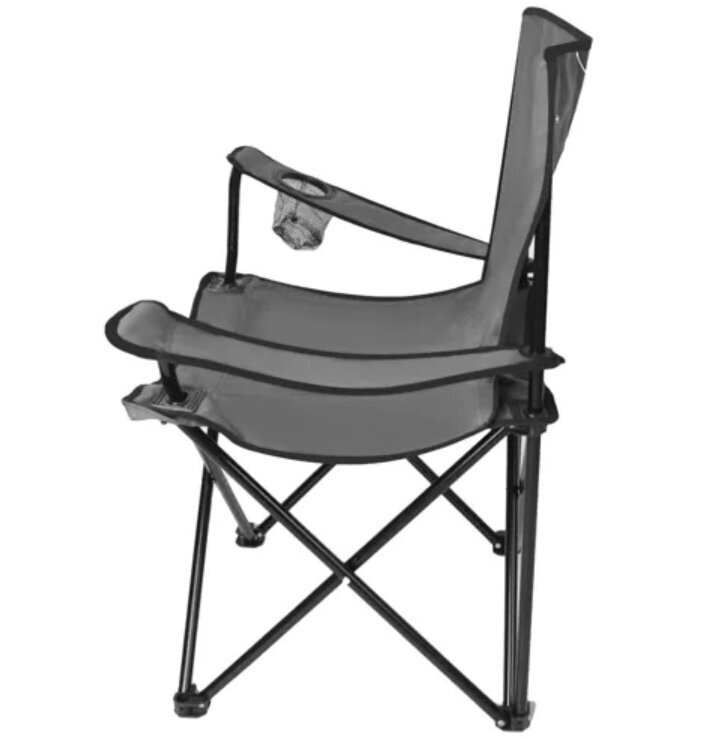 Saliekams makšķerēšanas krēsls, pelēks, 80 x 44 x 80 cm cena un informācija |  Tūrisma mēbeles | 220.lv