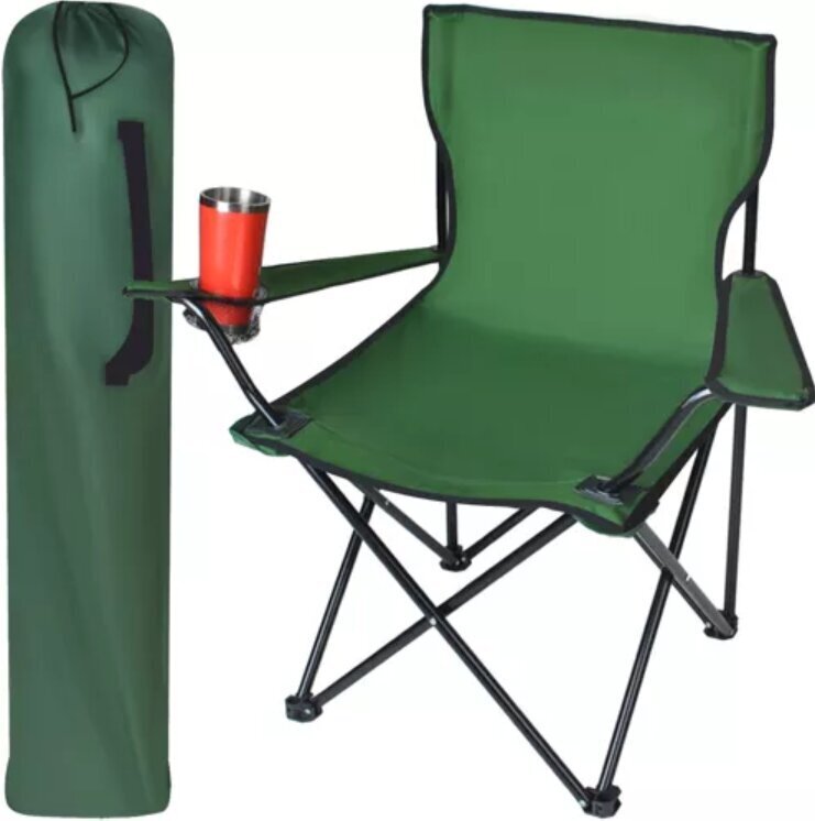 Saliekams makšķerēšanas krēsls, 80 x 44 x 80 cm, zaļš cena un informācija |  Tūrisma mēbeles | 220.lv
