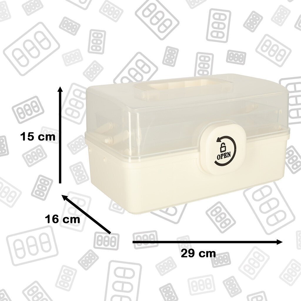 Zāļu glabāšanas kaste, 29 cm x 16 cm x 15 cm цена и информация | Veļas grozi un mantu uzglabāšanas kastes | 220.lv