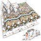 Izvelkamais porolona paklājs, Nukido 1734008, 200 cm. x 180 cm. x 1 cm., vilcieni, brūns cena un informācija | Rotaļlietas zīdaiņiem | 220.lv