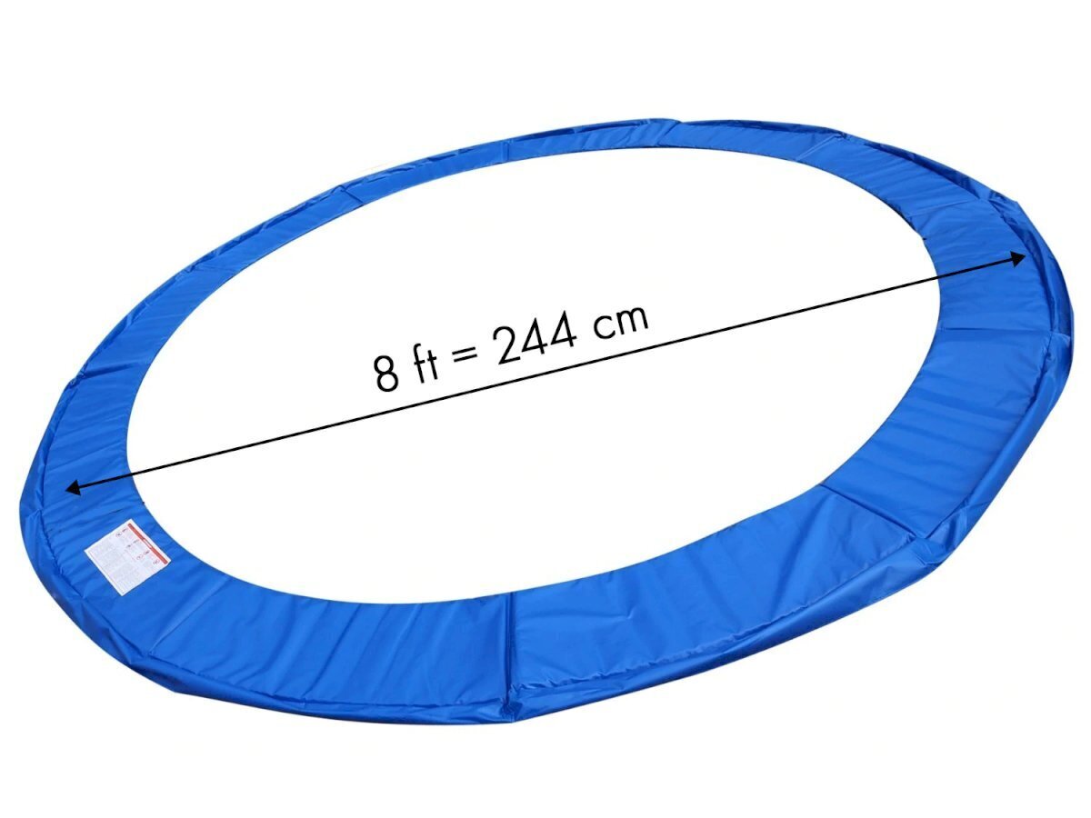 Tramplīna atsperu aizsargs, zils, 244 cm.-252 cm cena un informācija | Batuti | 220.lv