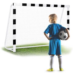 Futbola vārti, 180 cm x 120 cm x 60 cm, melnbalts cena un informācija | Futbola vārti un tīkls | 220.lv