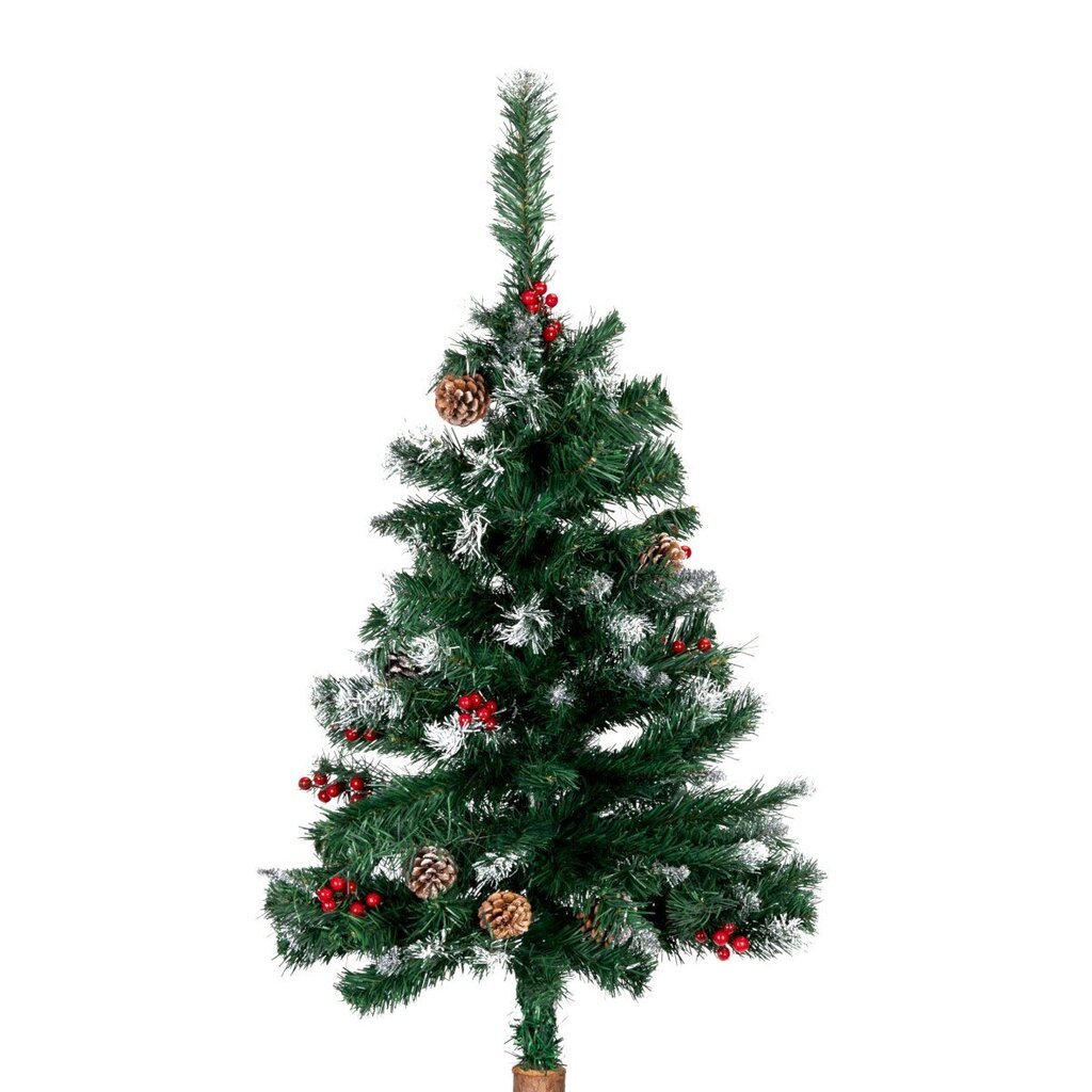 Ziemassvētku eglīte uz koka stumbra, 160 cm cena un informācija | Mākslīgās egles, vainagi, statīvi | 220.lv