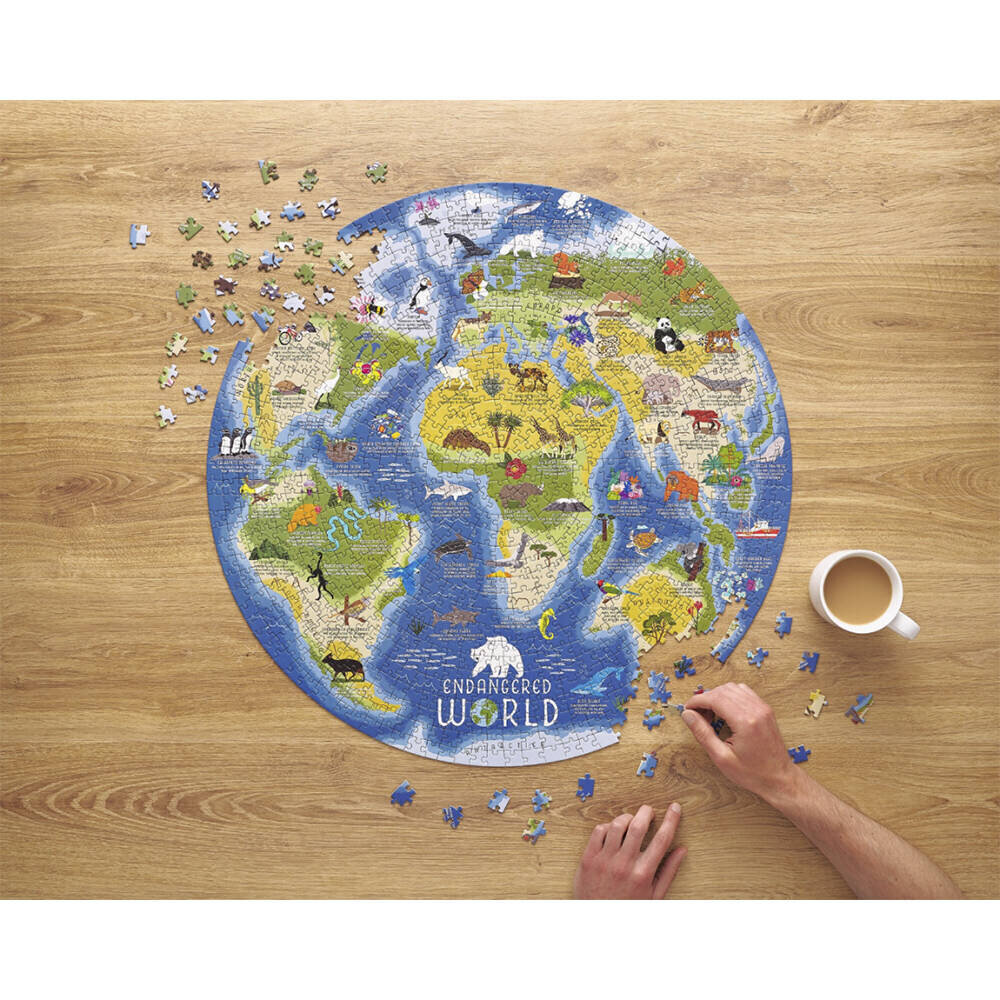 Puzle Endangered World Jigsaw Puzzle, 1000 d. cena un informācija | Puzles, 3D puzles | 220.lv