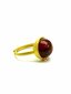 Sudraba apzeltīts gredzens ar dzintaru sievietēm Amber Storm цена и информация | Gredzeni | 220.lv