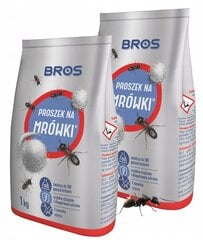 2× Bros порошок против муравьев 1 кг 1000 мл цена и информация | Для борьбы с насекомыми | 220.lv