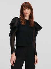 Джемпер Karl Lagerfeld Fabric Mix Black 240W1806 563760027, черный цена и информация | Женские кофты | 220.lv