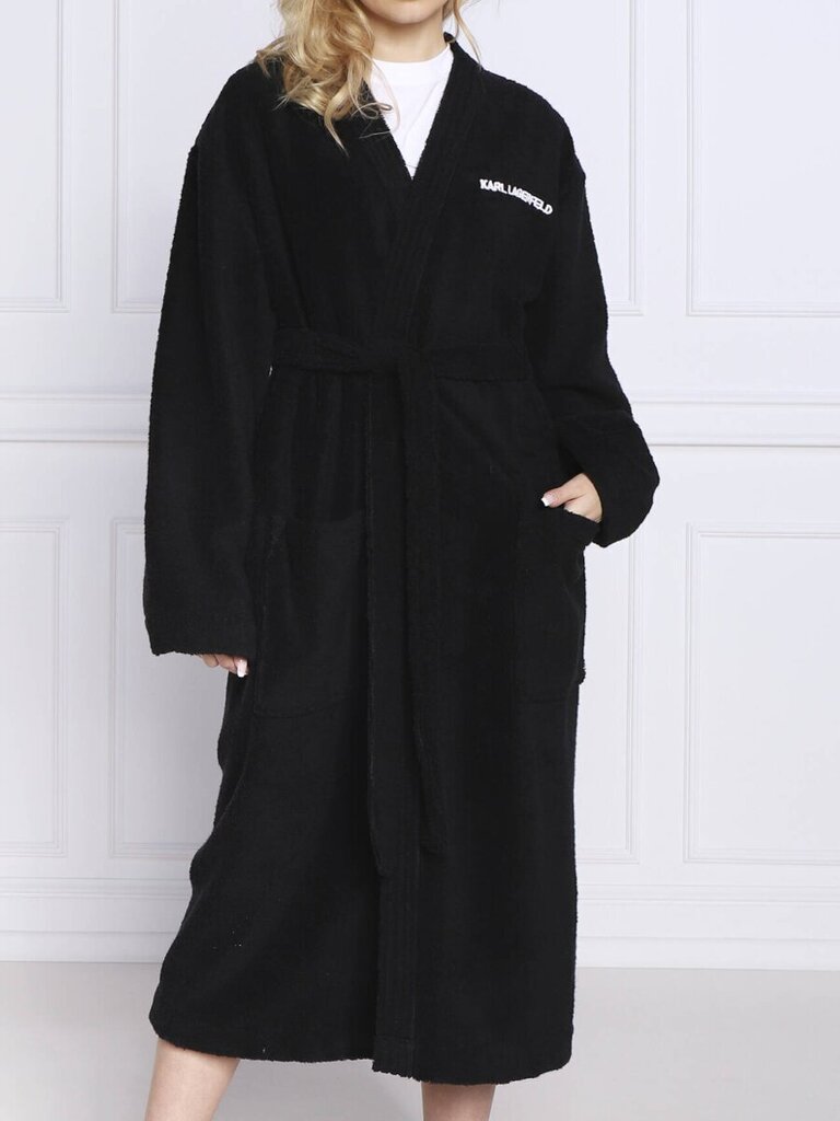 Karl Lagerfeld halāts sievietēm Ikonik 2.0 545009832, melns цена и информация | Sieviešu halāti | 220.lv