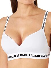 Бюстгальтер Karl Lagerfeld Logo Padded White цена и информация | Бюстгальтеры | 220.lv